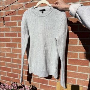 Banana Republic Light Gray Ribbed Sweater